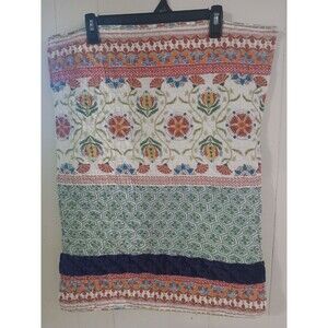 Boho  Pillow Case Quilted Paisley Floral Pillowsham 100%Cotton Batting 20x26